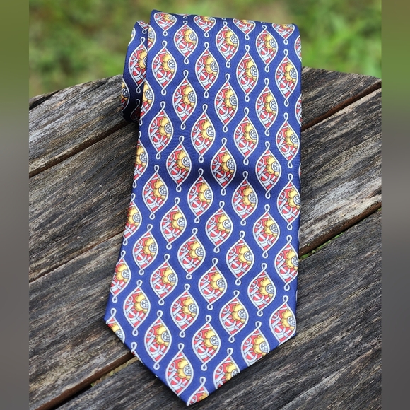 Christian Dior Monsieur Silk Patterned Neck Tie - Picture 1 of 5